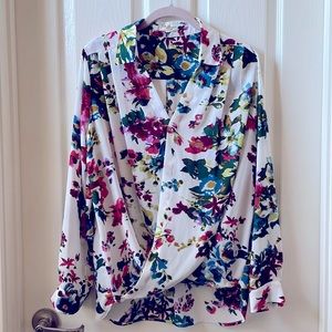 Pleione floral blouse